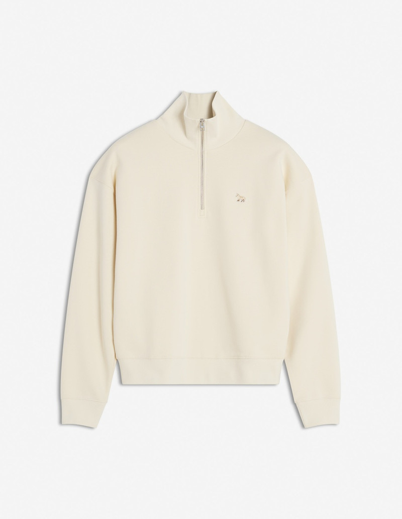 BABY FOX PATCH HALF ZIP SWEATSHIRT - 1