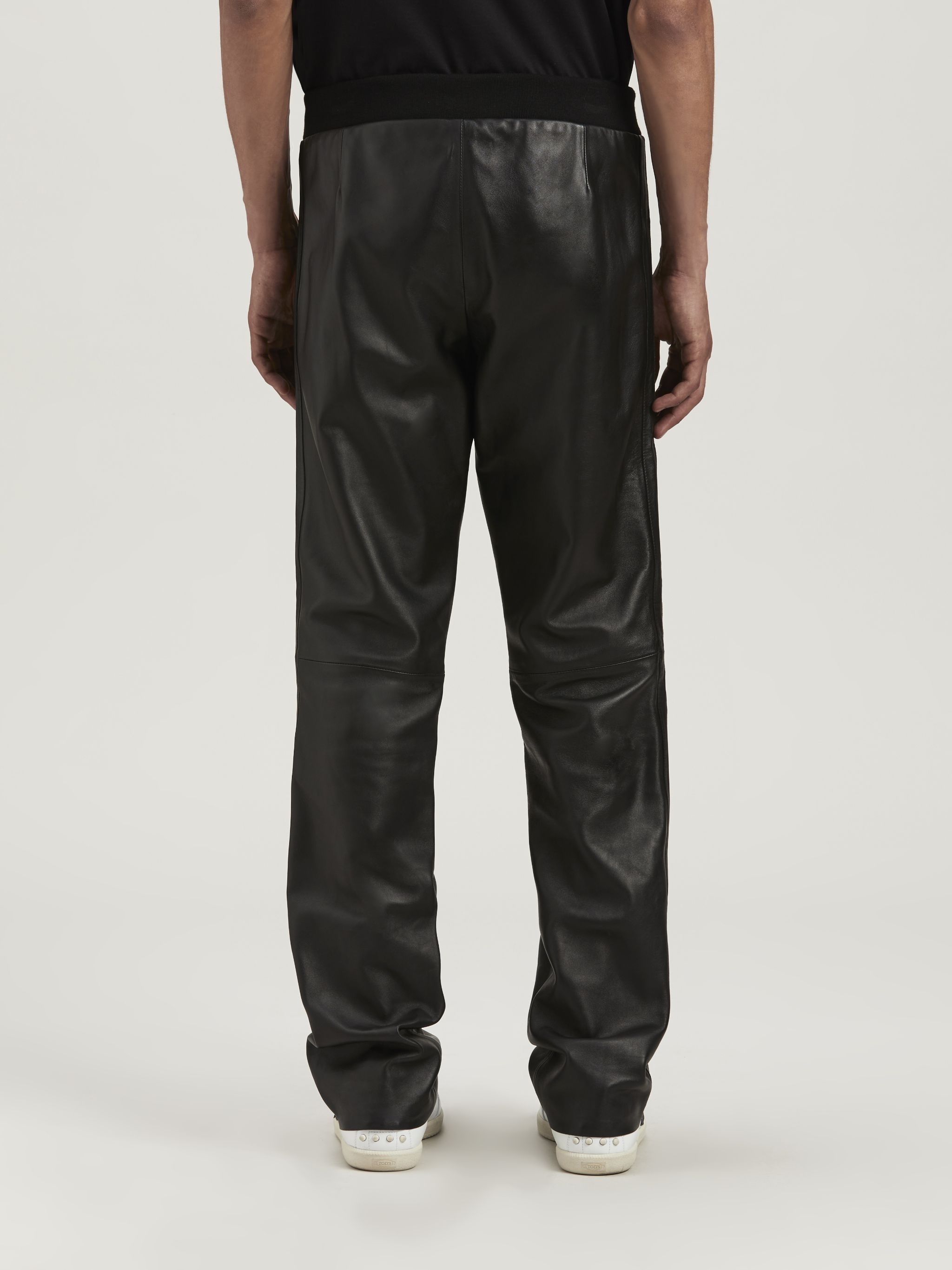 LEATHER TRACK PANTS - 5