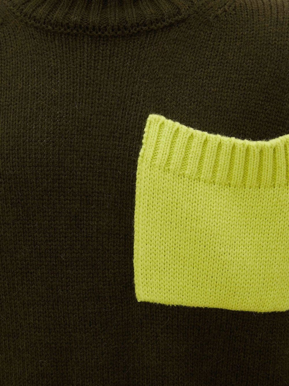 contrast-pocket roll-neck jumper - 5