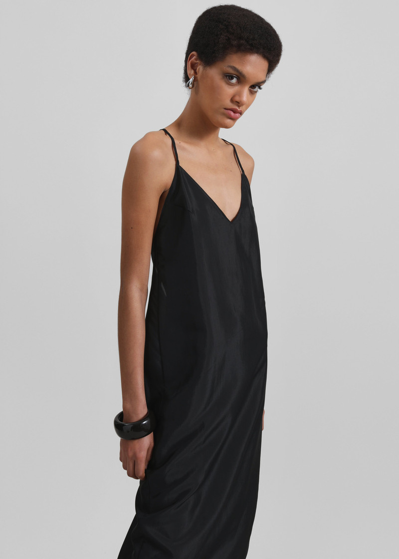 Vence Slip Dress - Black 4