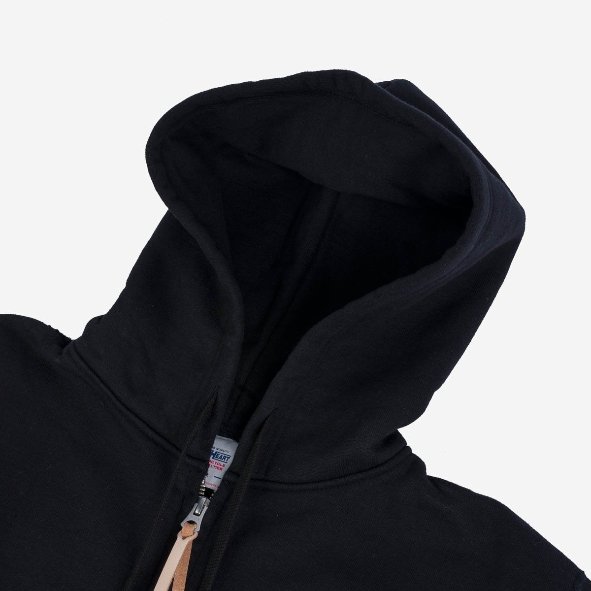 IHSW-65-BLK Printed 14oz Ultra Heavyweight Loopwheel Cotton Zippered Hoodie - Black - 6