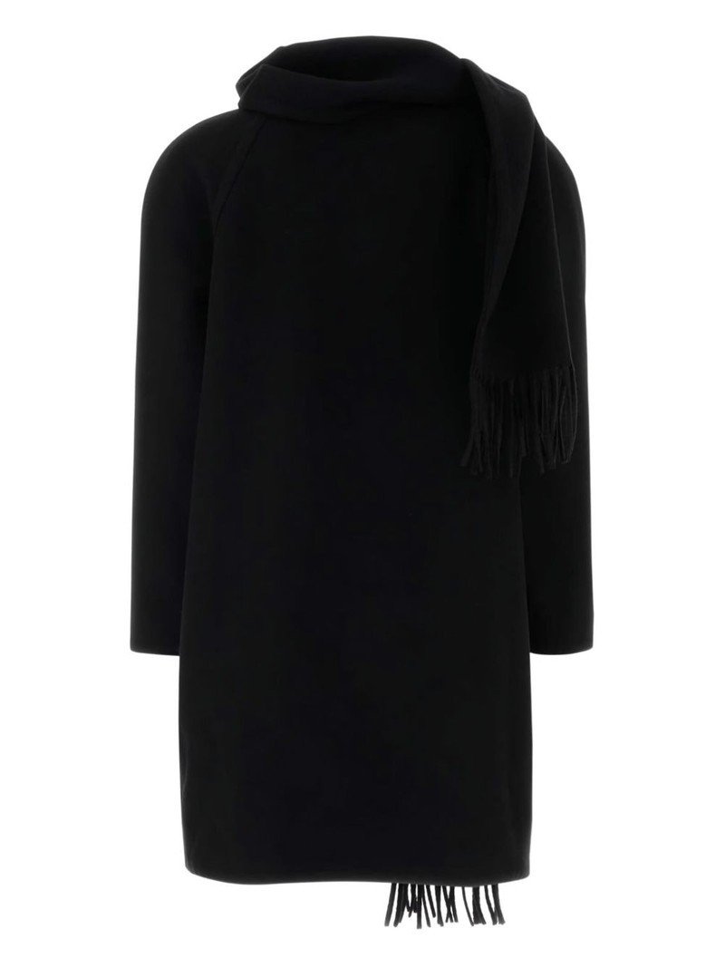 BALENCIAGA fringe-detail coat outlook