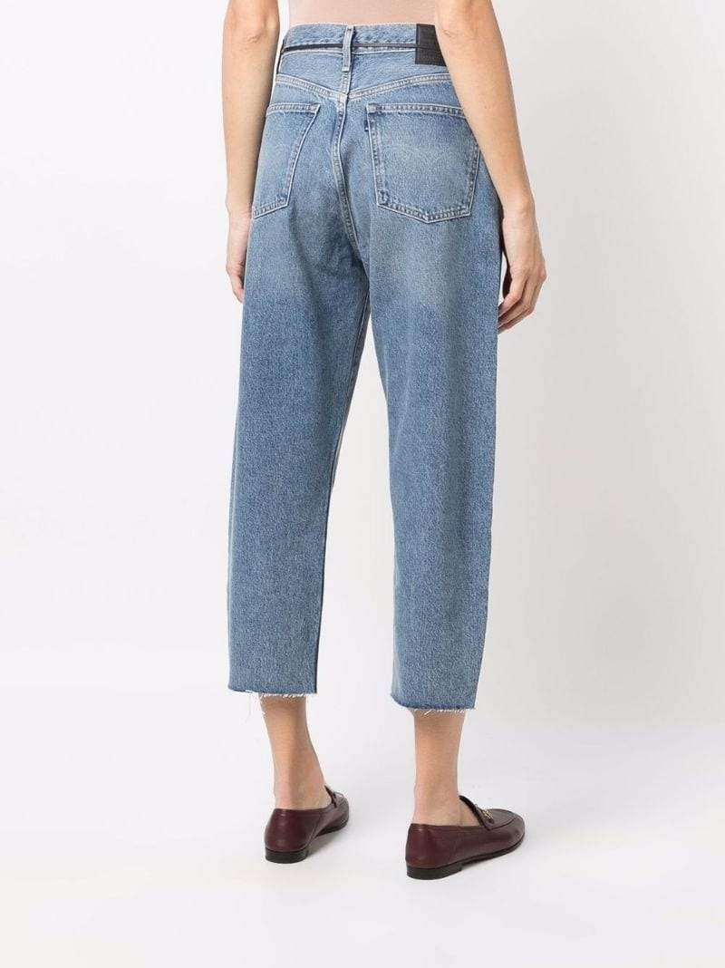 barrel cropped jeans - 6