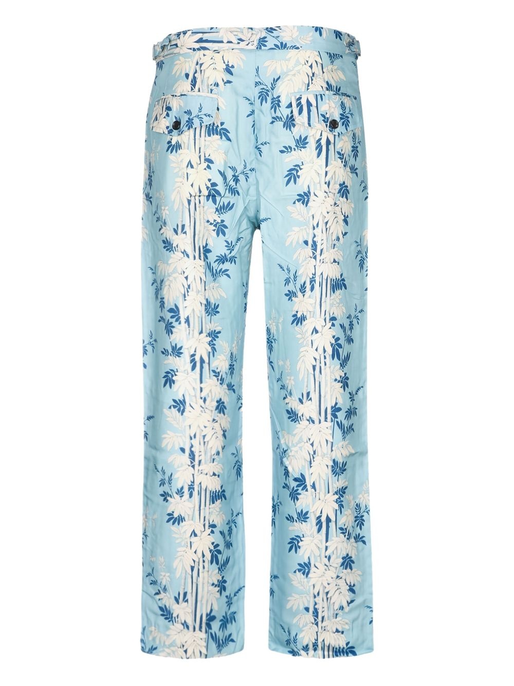 leaf-print trousers - 2