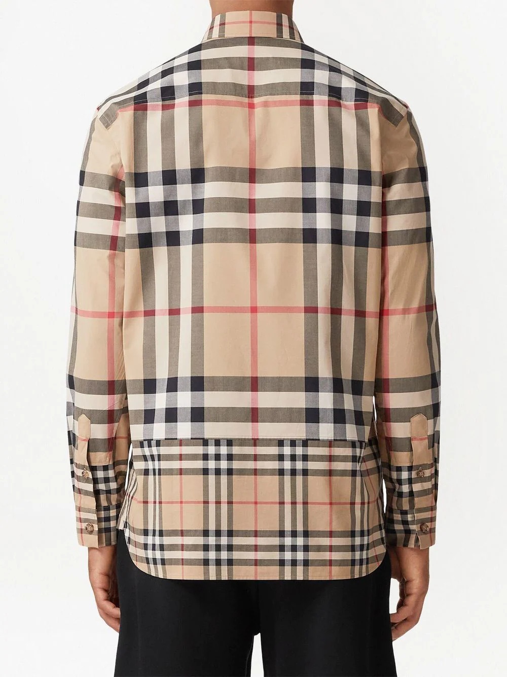 contrast check shirt - 4