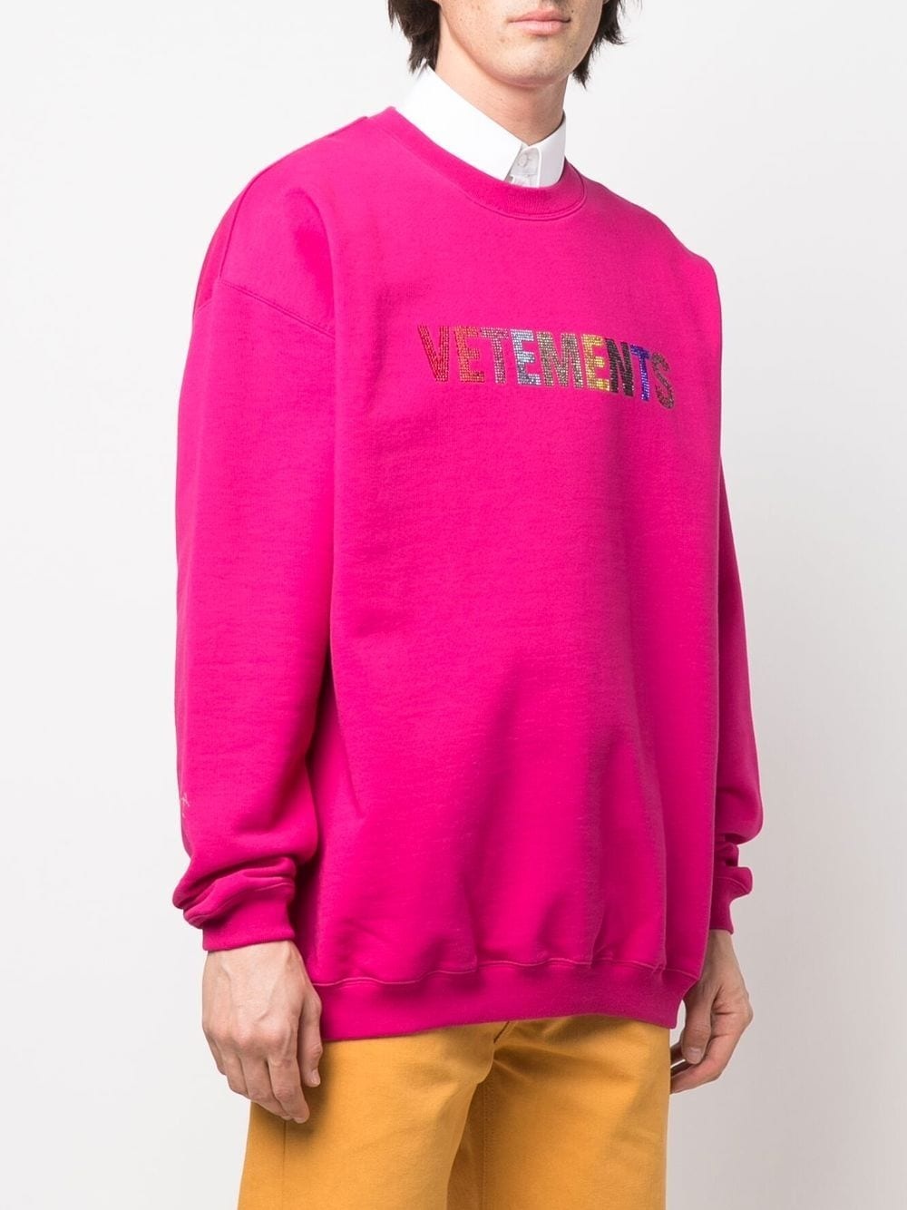 iridescent logo print sweatshirt - 4