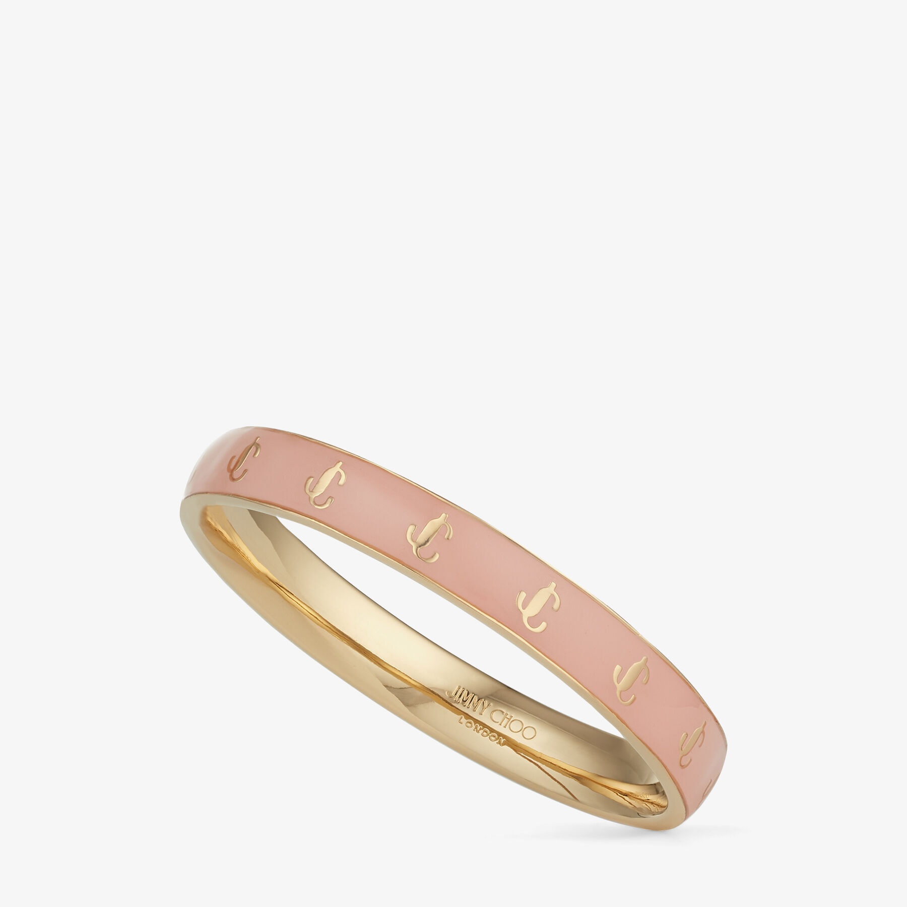 JC Enamel Bangle
Gold-Finish Metal and Blossom Enamel JC Bangle - 4