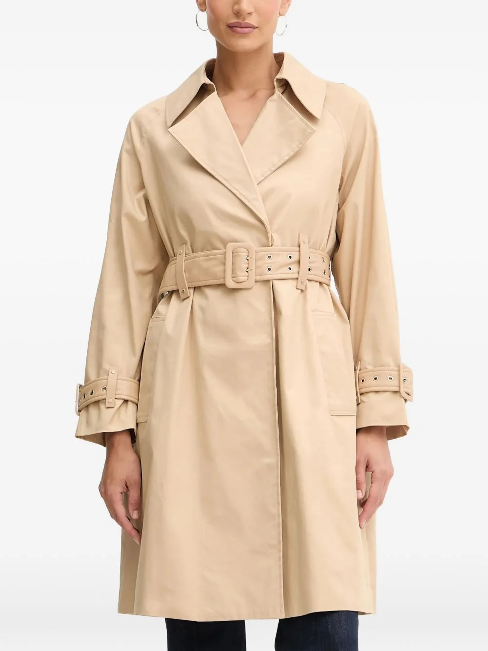 belted cuff-detail trench & raincoat - 1