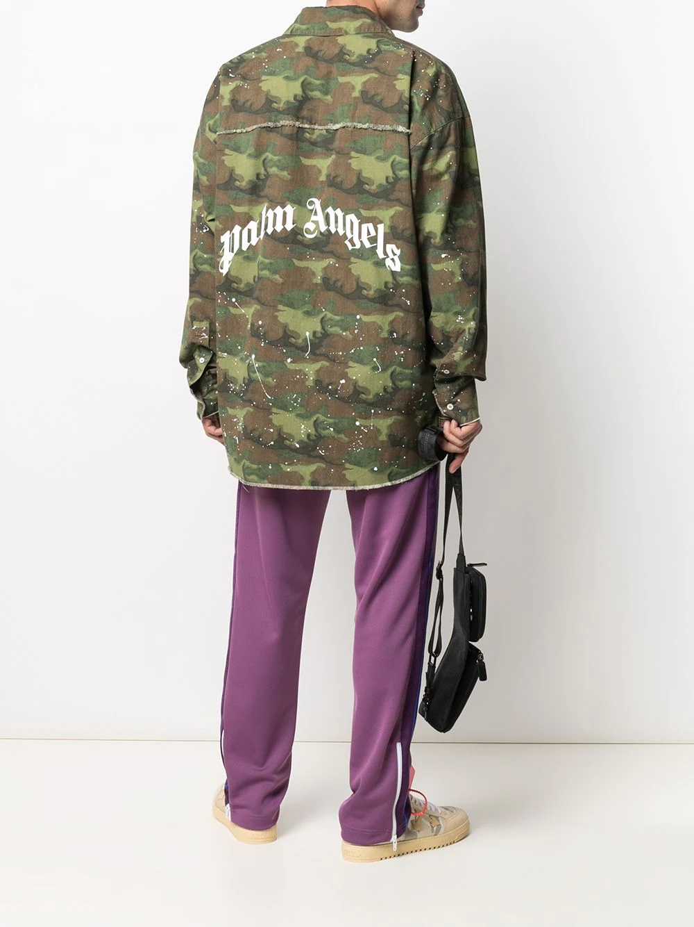 camouflage logo print shirt - 2