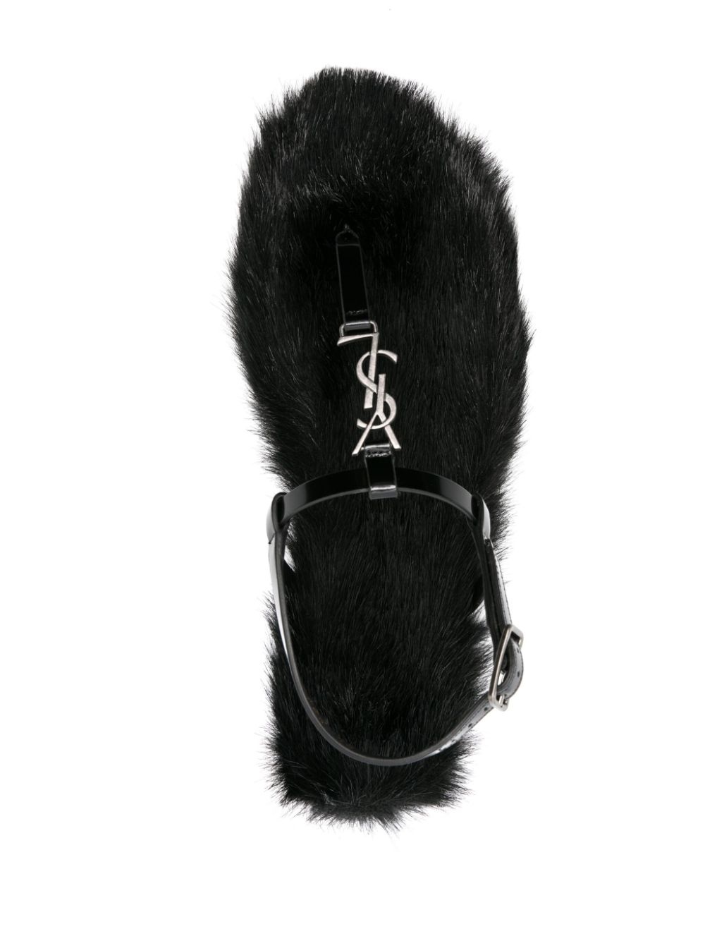 Cassandra faux fur-lined sandals - 4