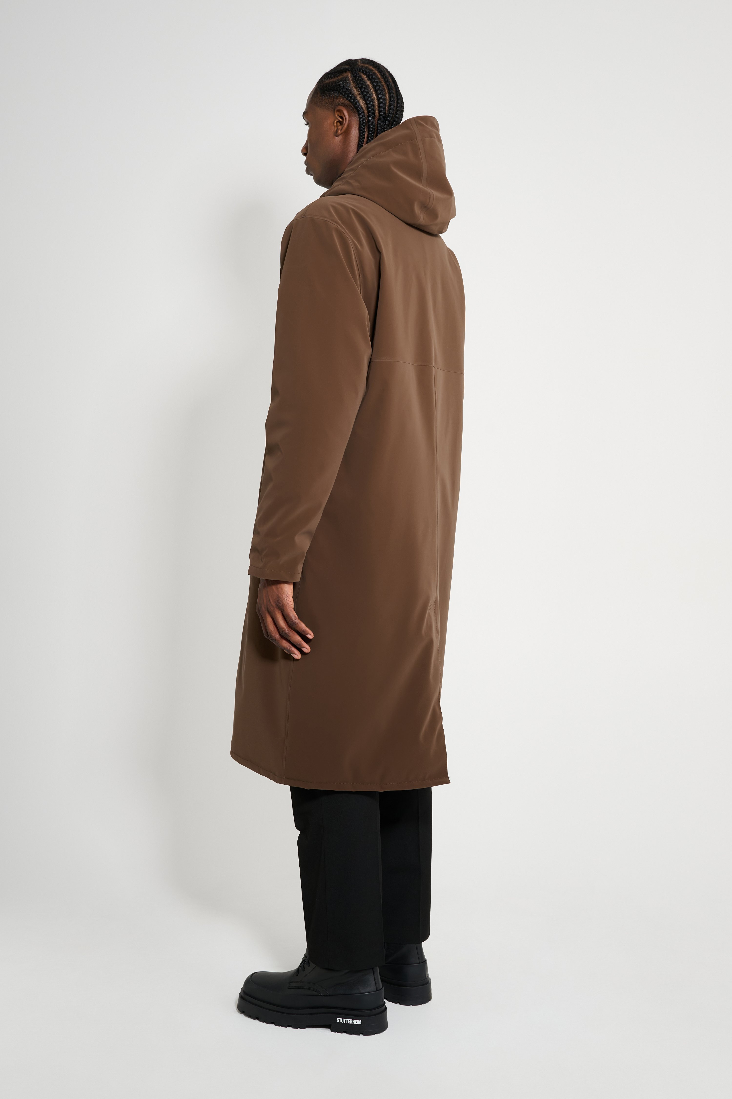 Stockholm Long Matte Winter Coat Dark Brown - 4