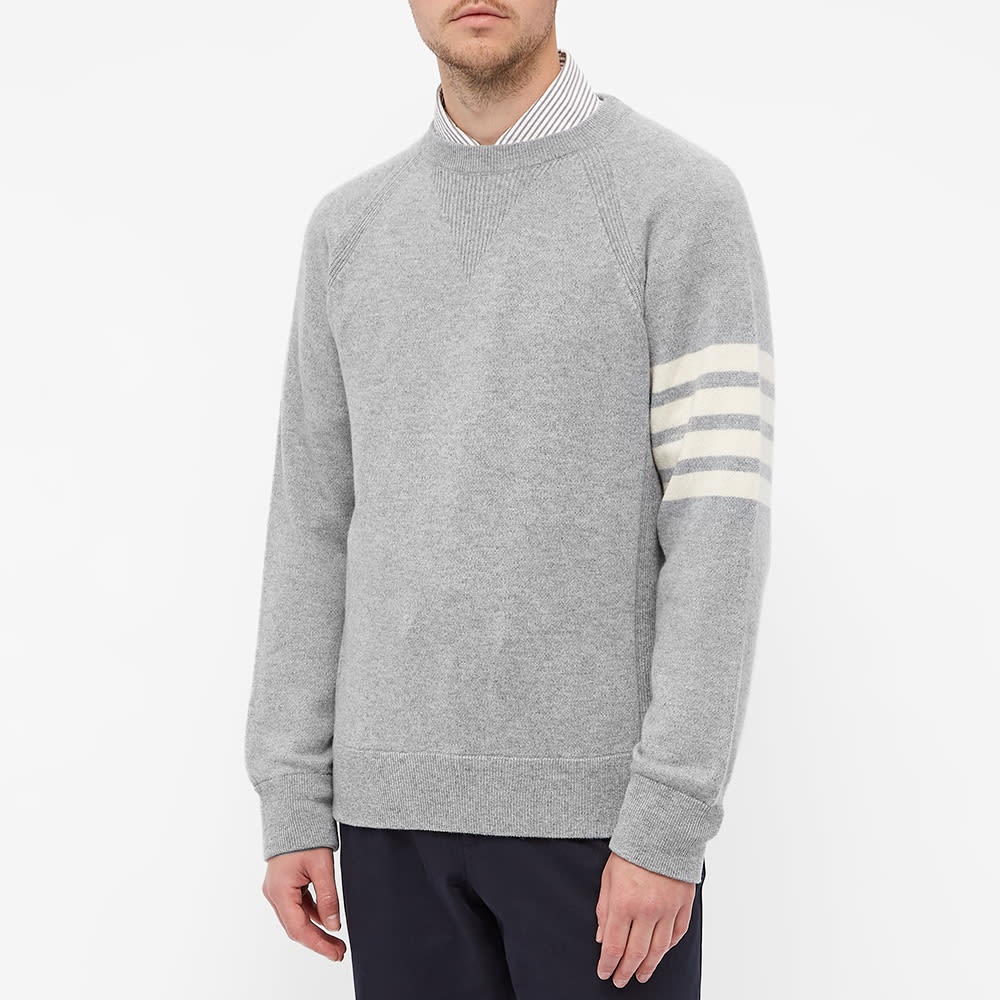 Thom Browne Arm Stripe Cashmere Crew Sweat - 4