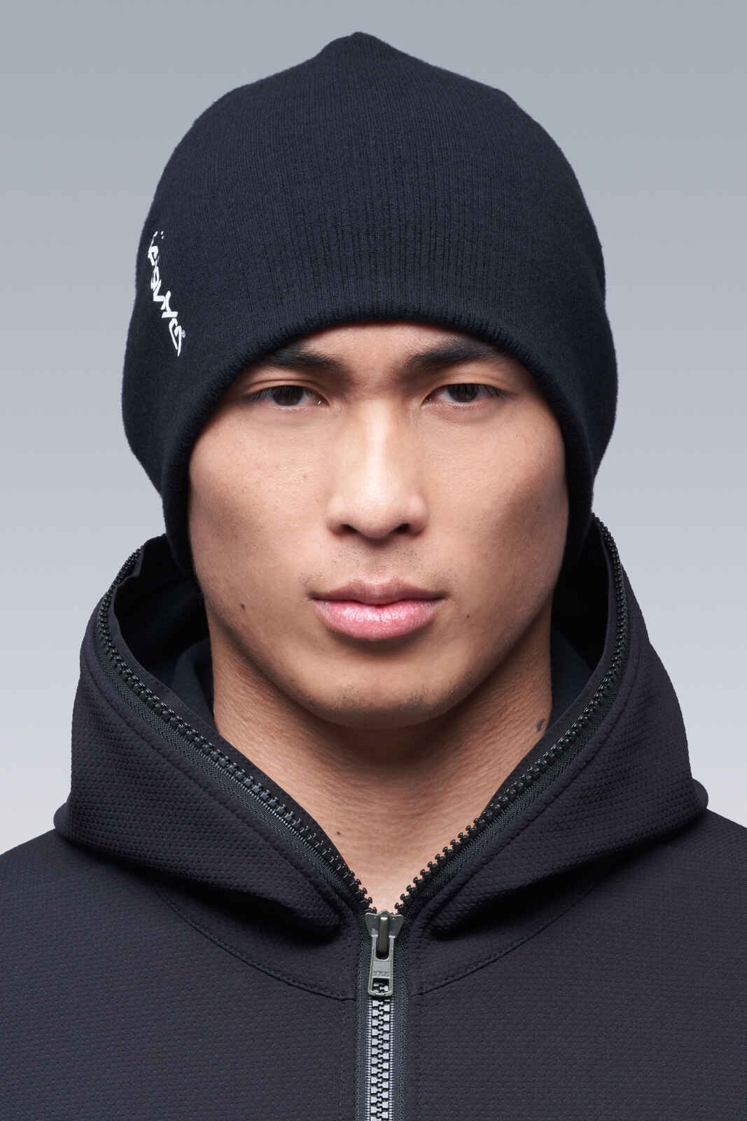 H1-KR Reversible Cashmere Hat Black - 2