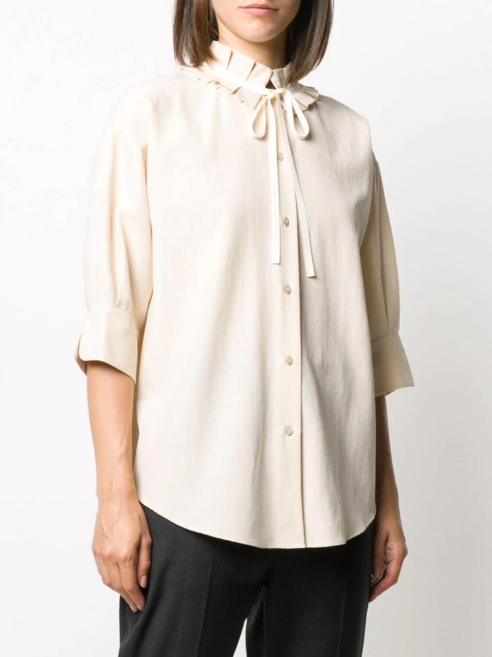 ruffle neck blouse - 3