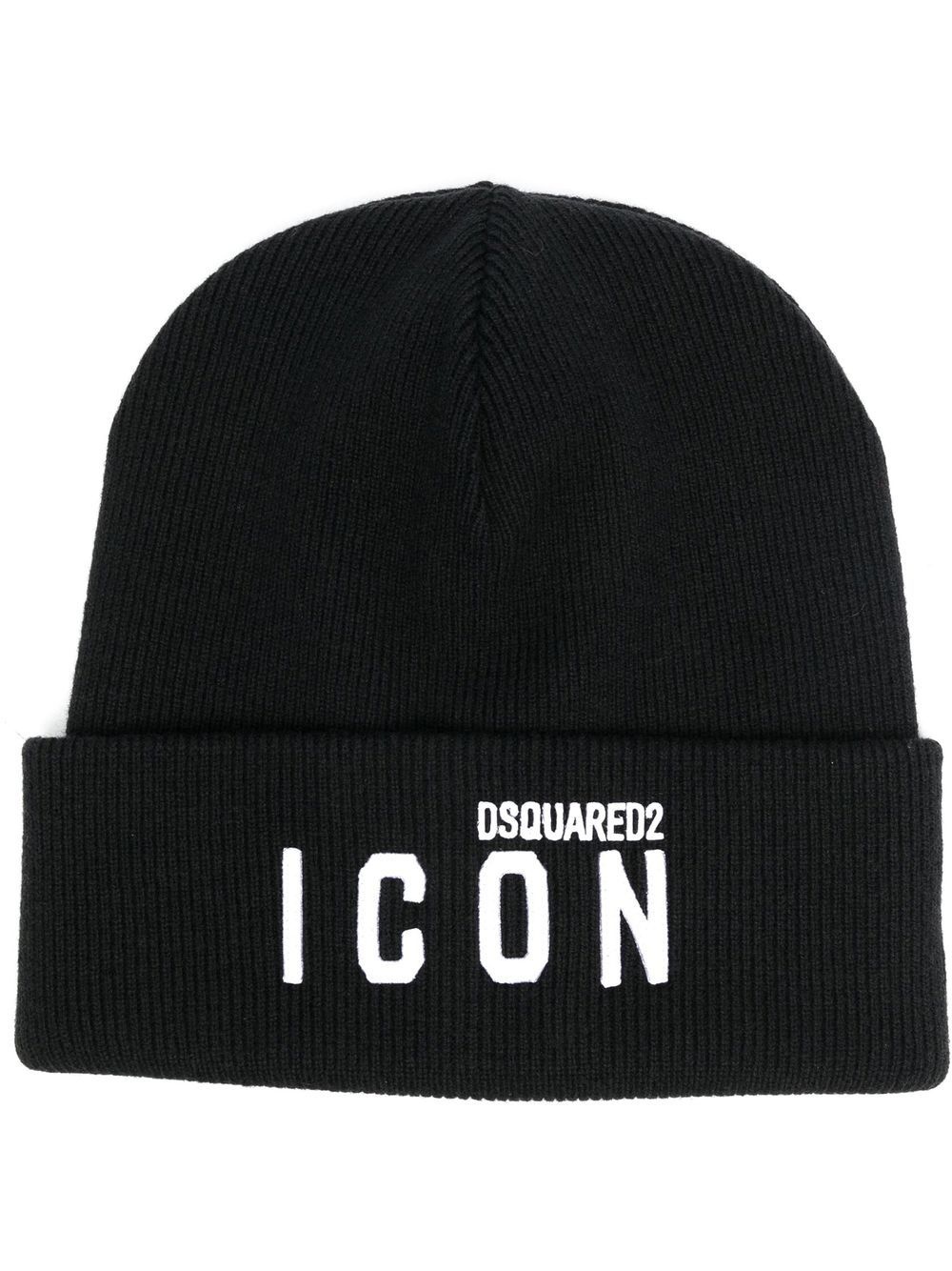 logo-print wool beanie - 1