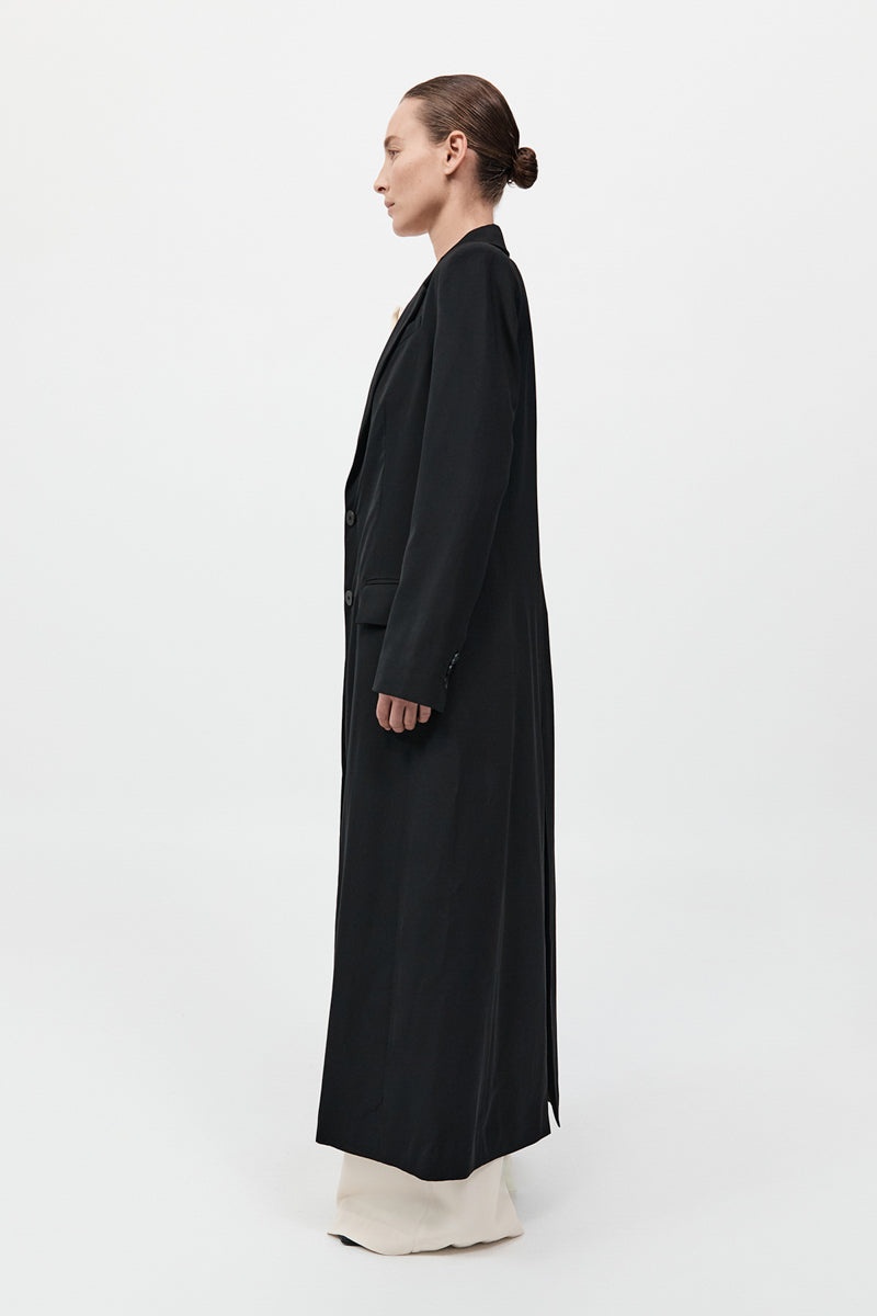 Tailored Maxi Coat - Black - 5