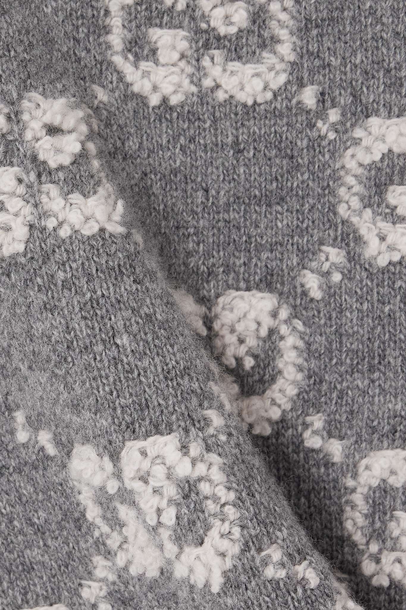 Jacquard-knit wool-bouclé sweater - 4