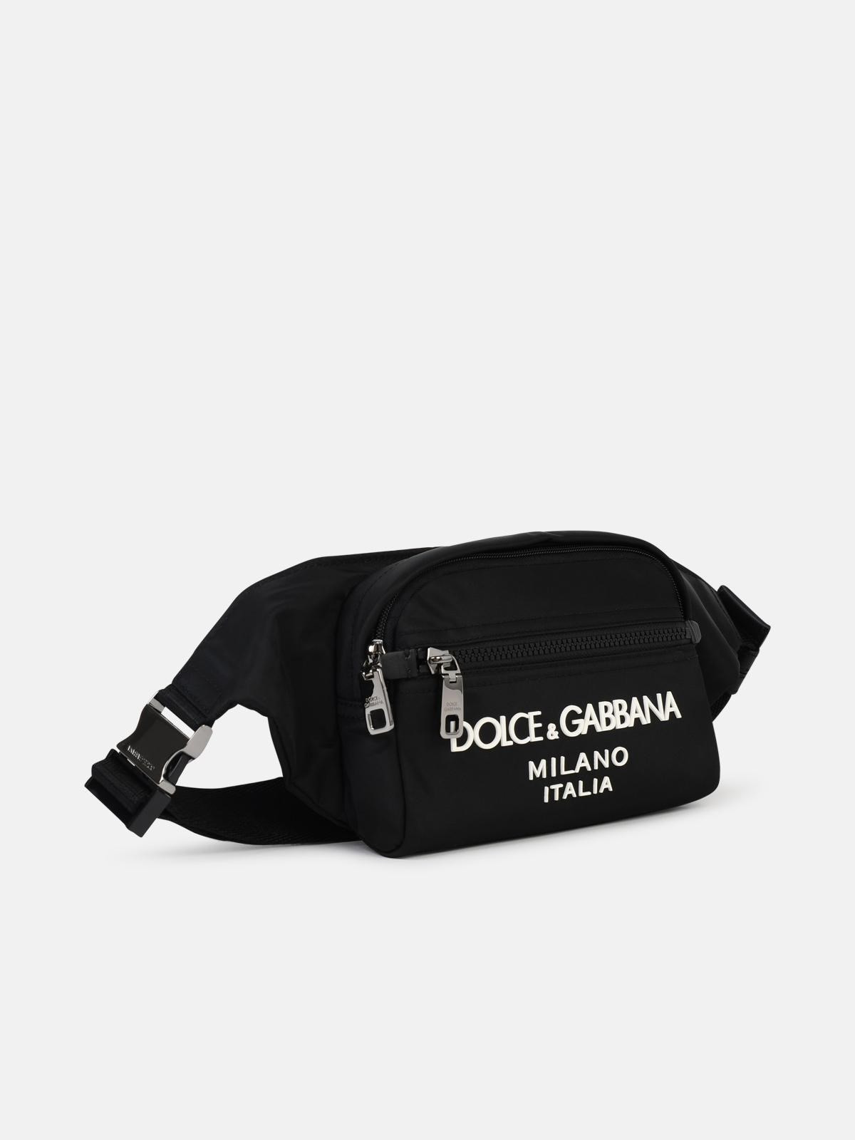 SMALL BLACK NYLON FANNY PACK - 2
