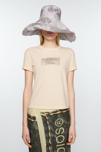 Acne Studios Printed t-shirt - Fitted fit - Light orange outlook