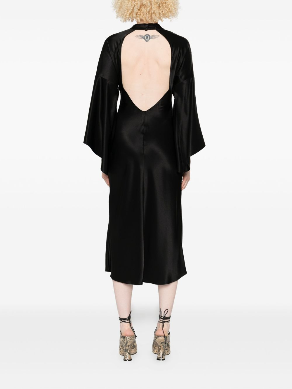 open-back midi dress - 4