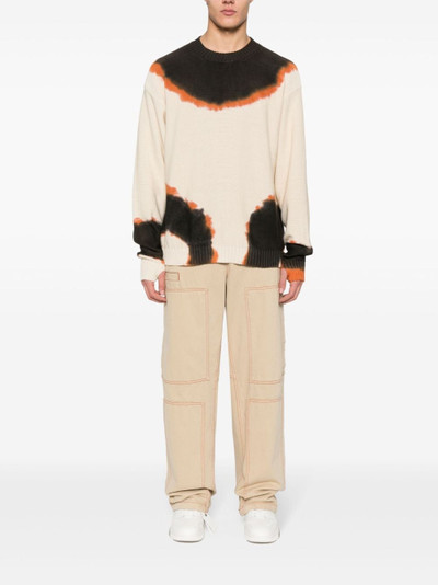 MSGM abstract-print knitted jumper outlook