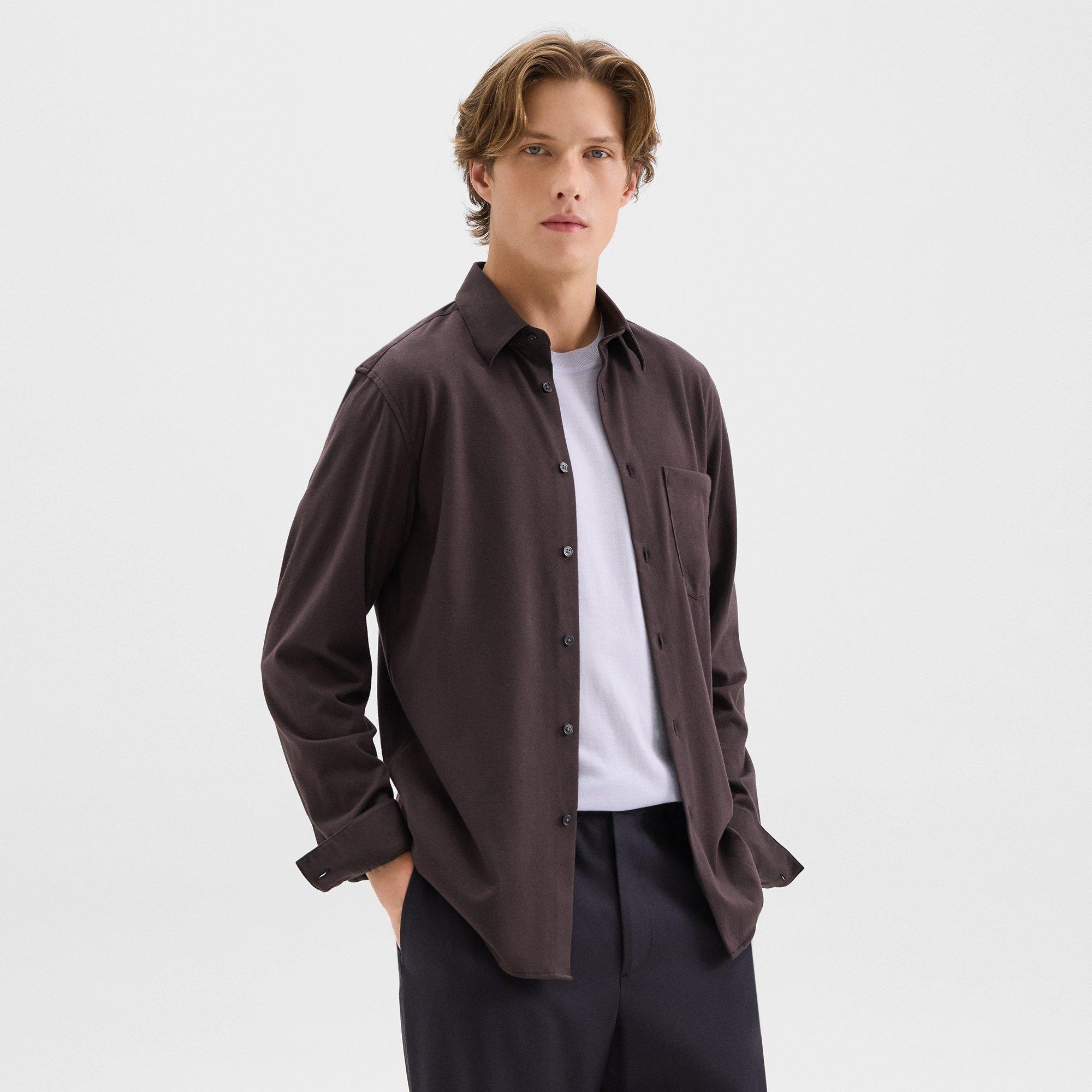 Irving Pocket Shirt in Brushed Structure Knit - 3