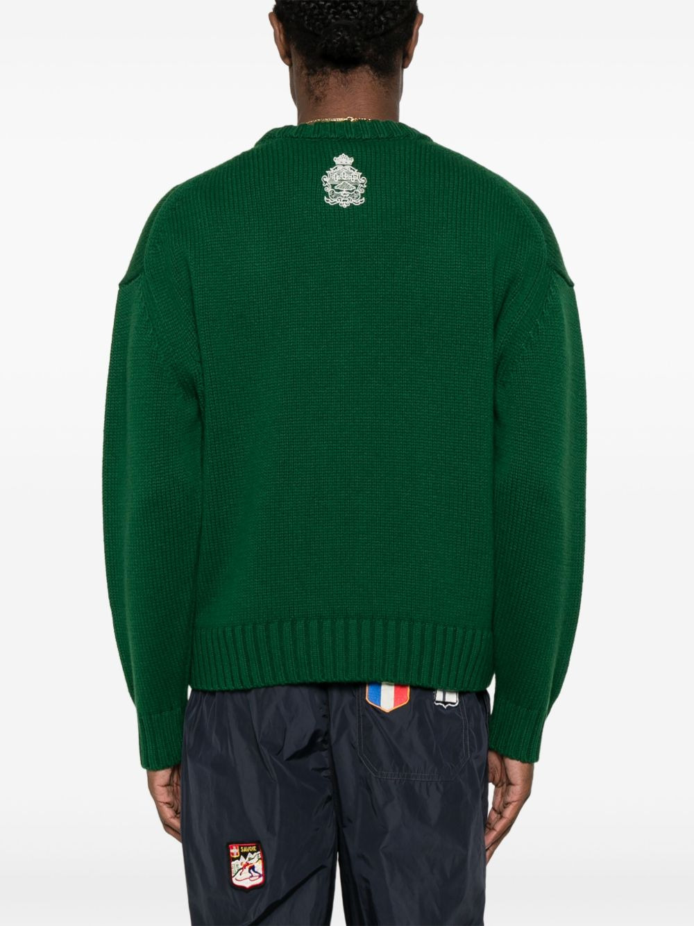 embroidered-logo sweater - 4