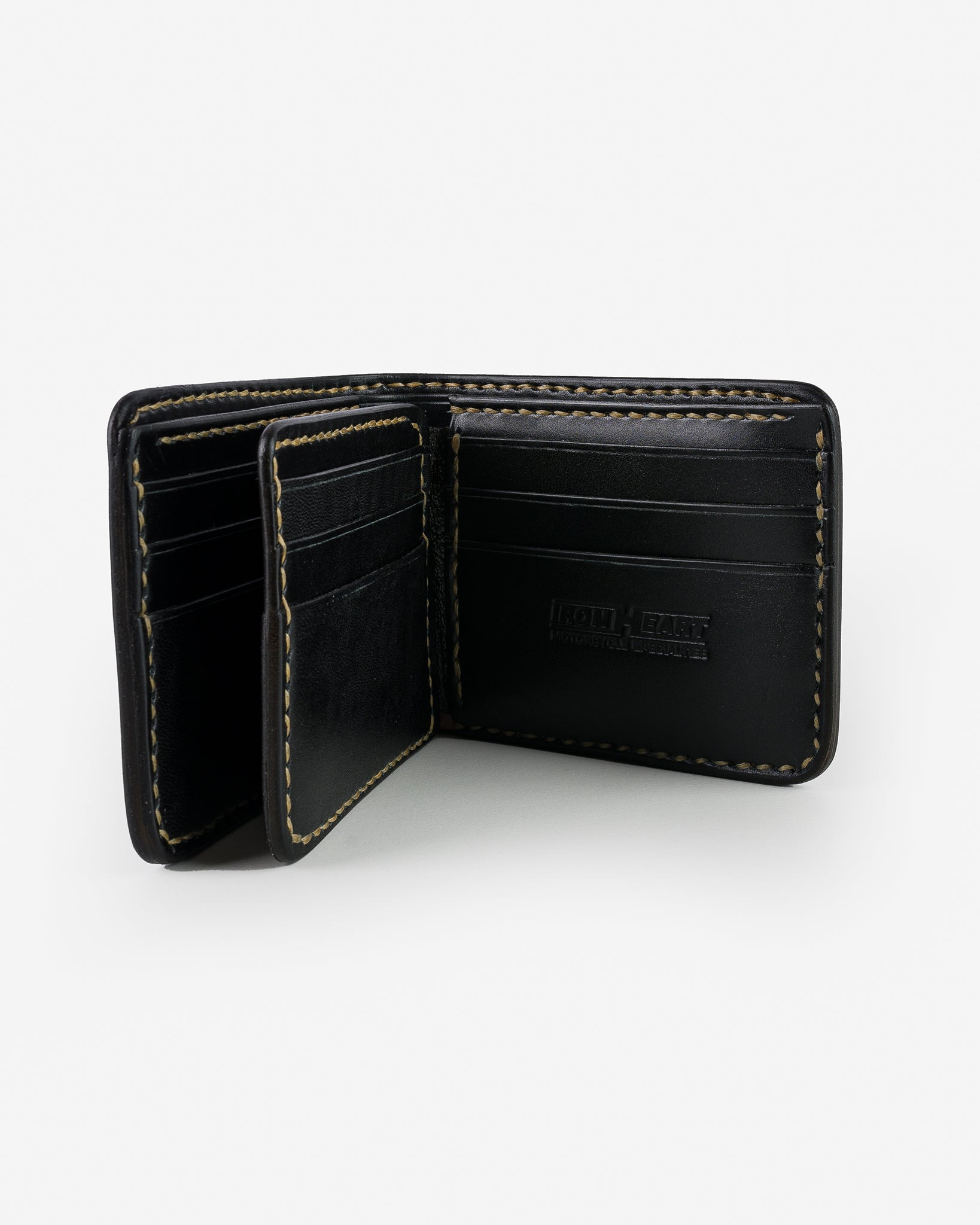 IHG-071-BLK Slimline Small Shell Cordovan Wallet - Black - 2
