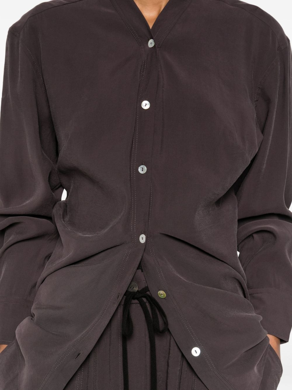 button-fastening shirt - 5