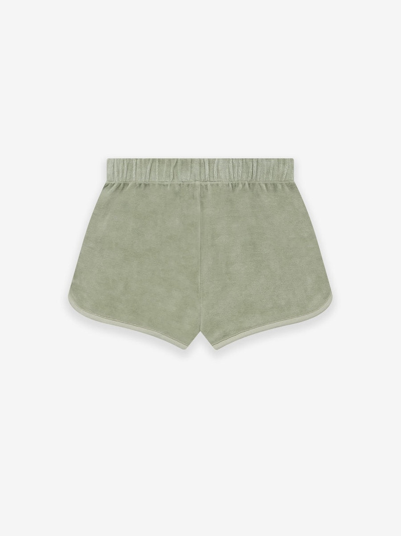 ESSENTIALS Womens Velour Beach Short outlook
