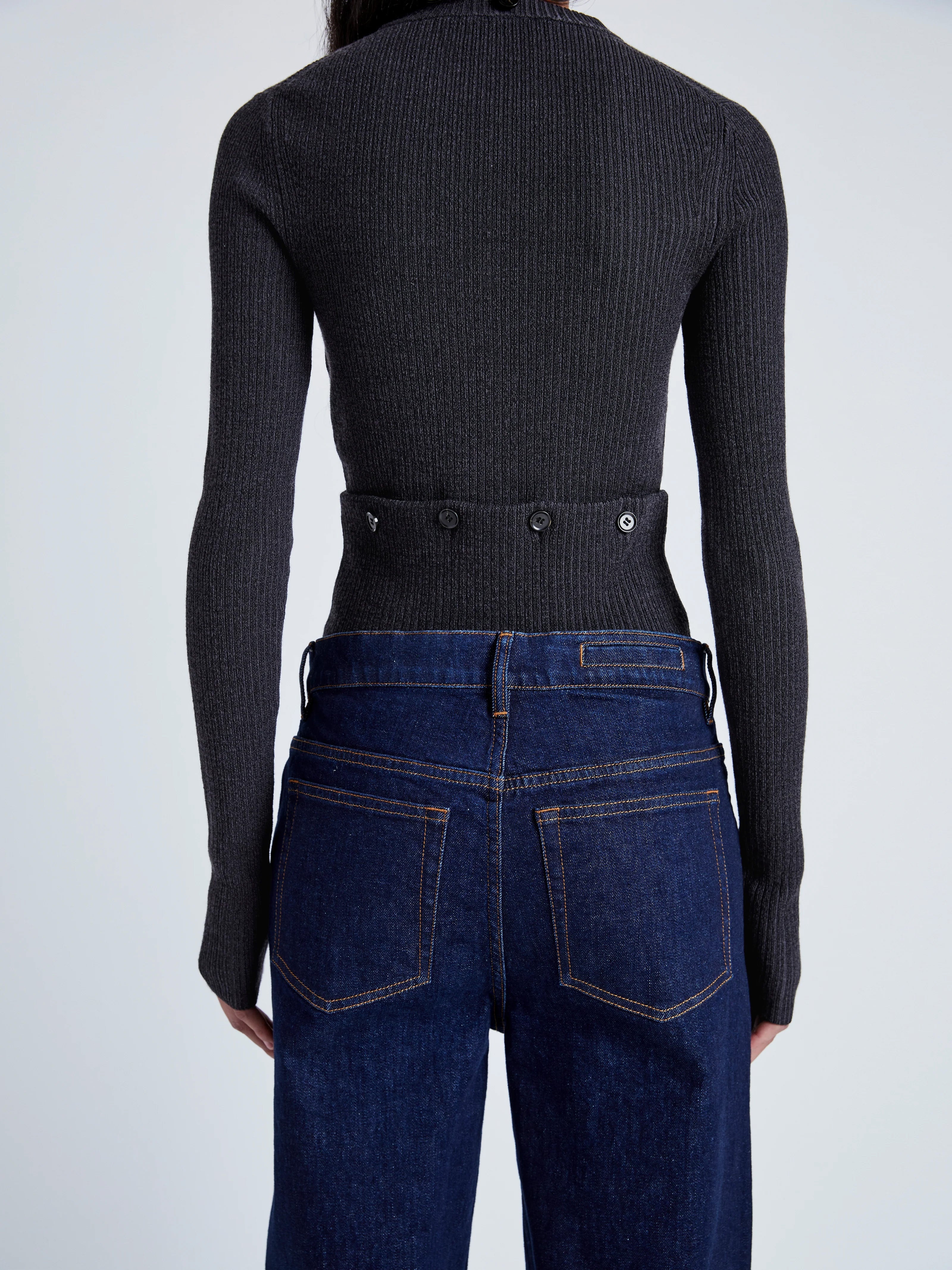 Alyssa Sweater in Midweight Viscose Rib - 6