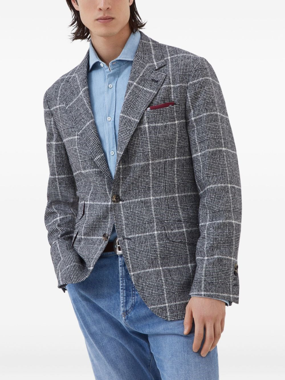Wool deconstructed jacket - 6