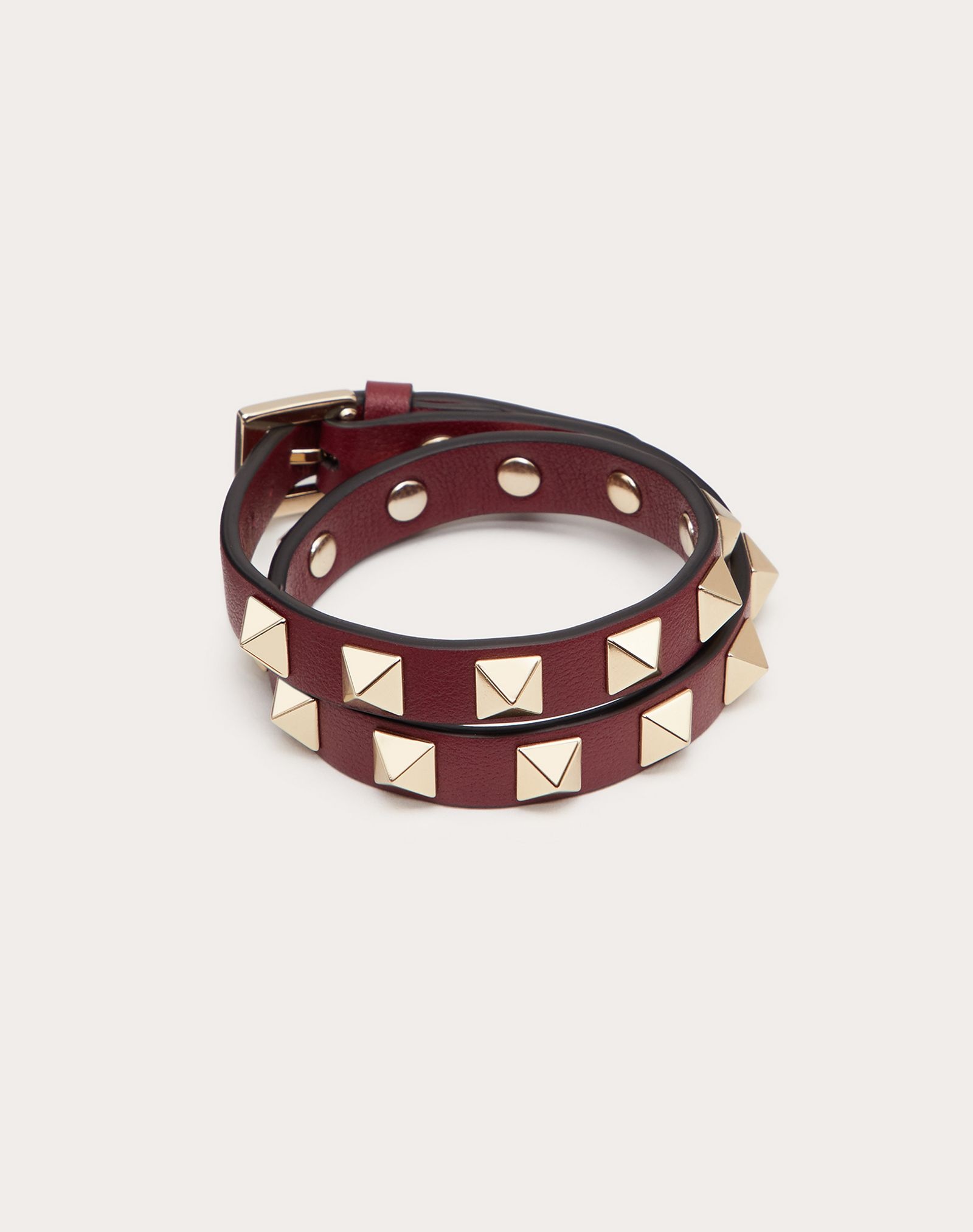 ROCKSTUD CALFSKIN DOUBLE-STRAP BRACELET - 3