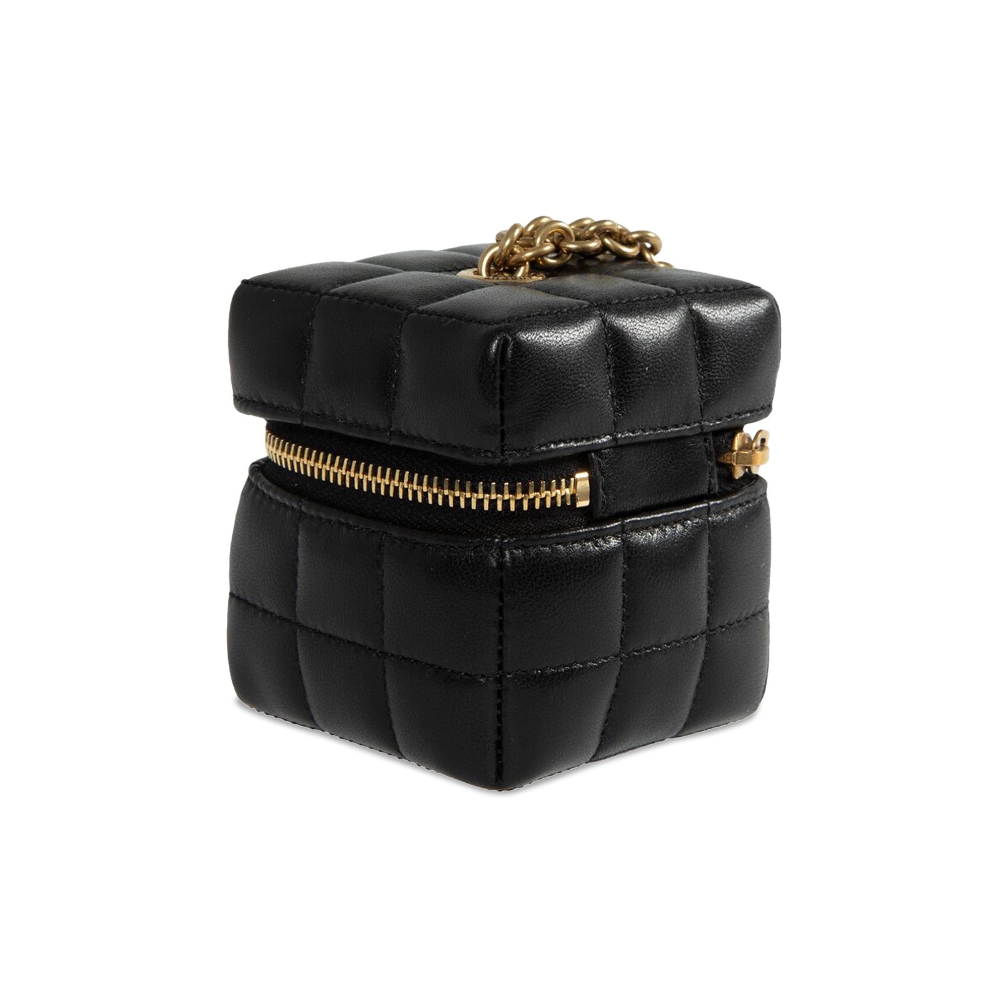Saint Laurent Mini Cube Box With Chain 'Noir' - 2