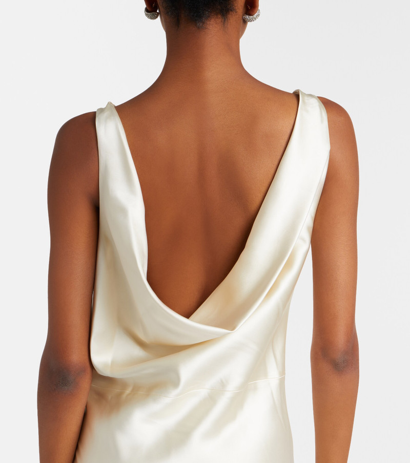 Bridal draped satin gown 5