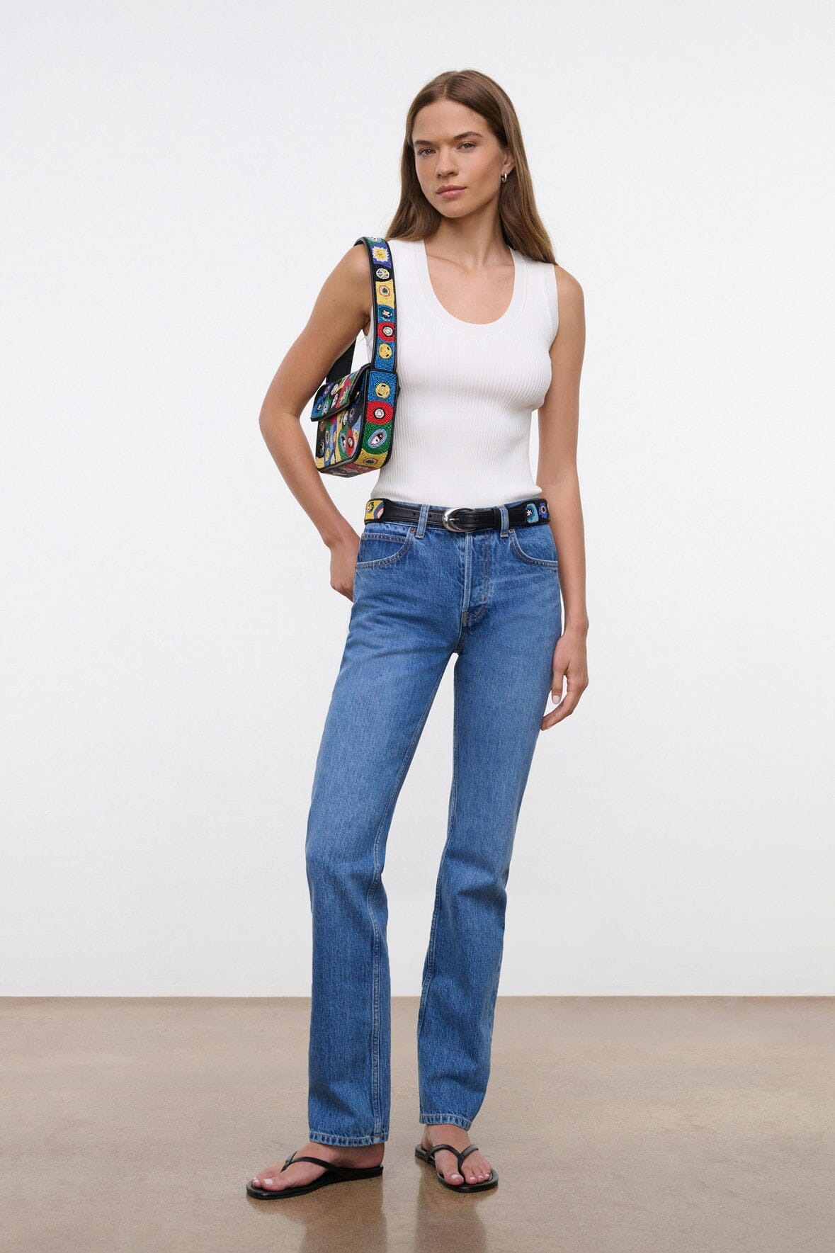 STAUD TEDDY STRAIGHT JEAN VINTAGE WASH - 2