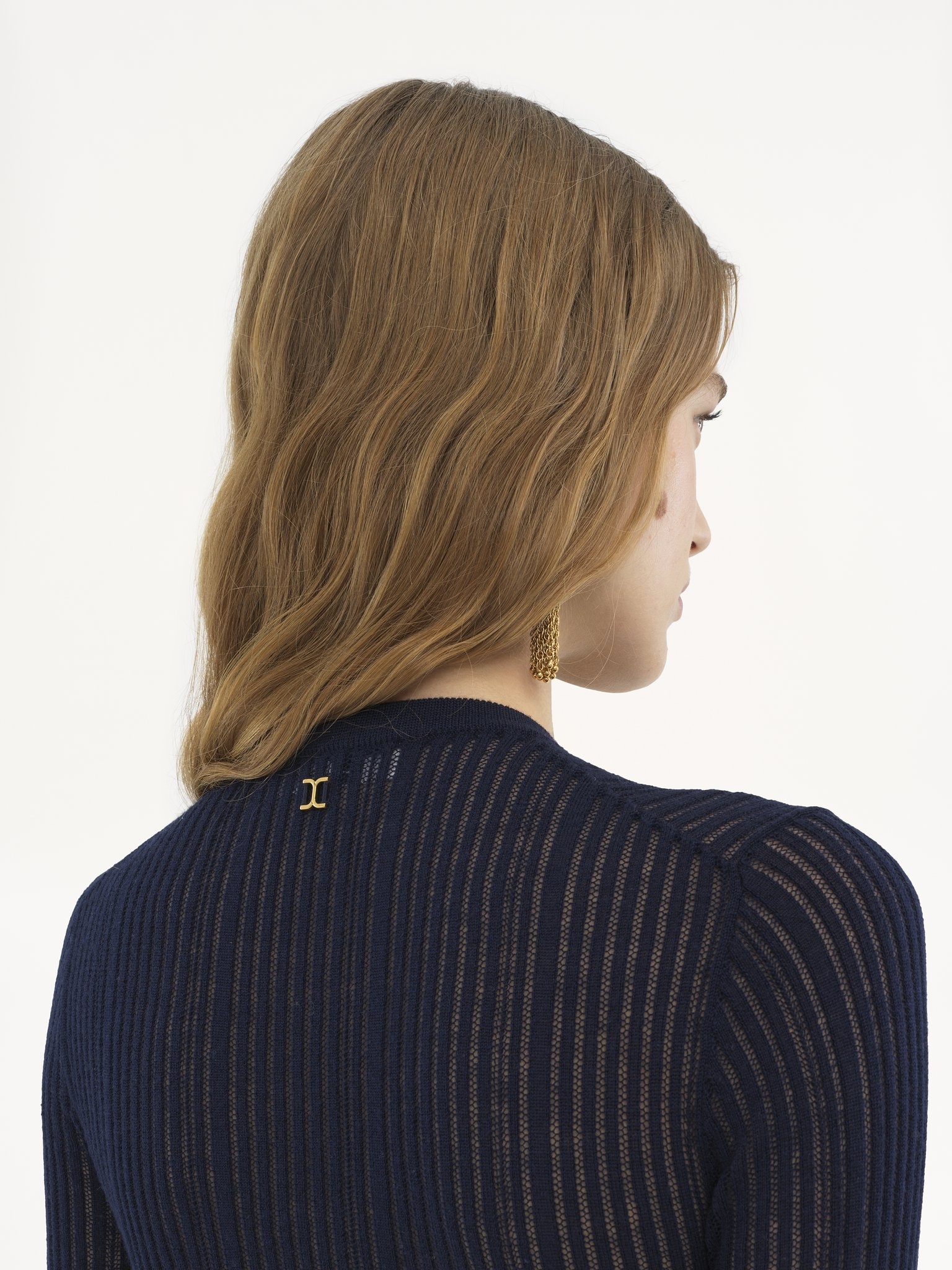 CREW-NECK FITTED SWEATER IN WOOL KNIT - 6