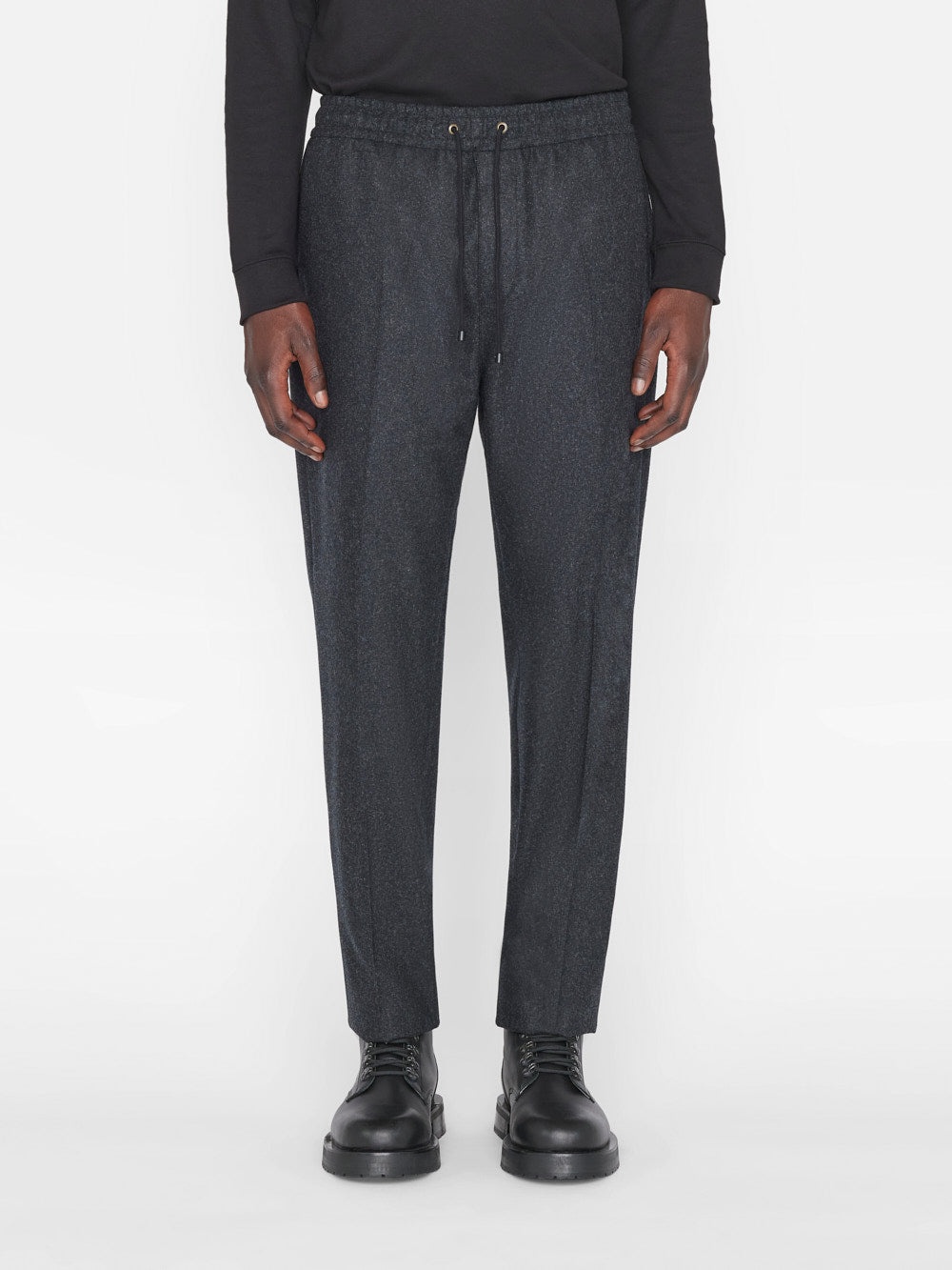 Modern Flannel Travel Pant in Charcoal Grey - 3