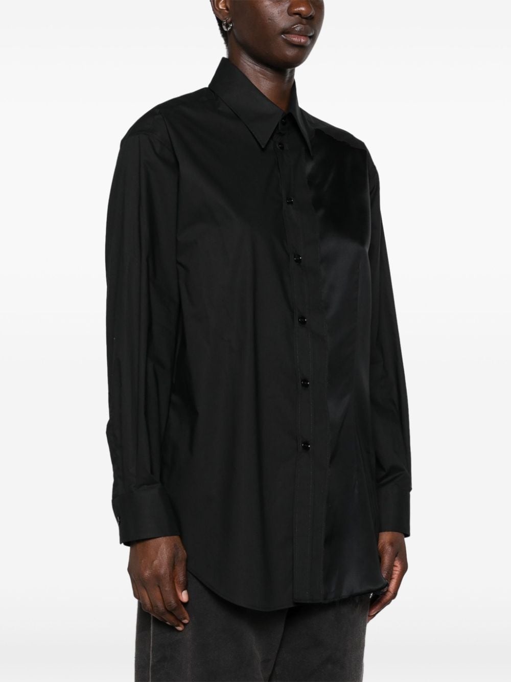 panelled cotton shirt - 3