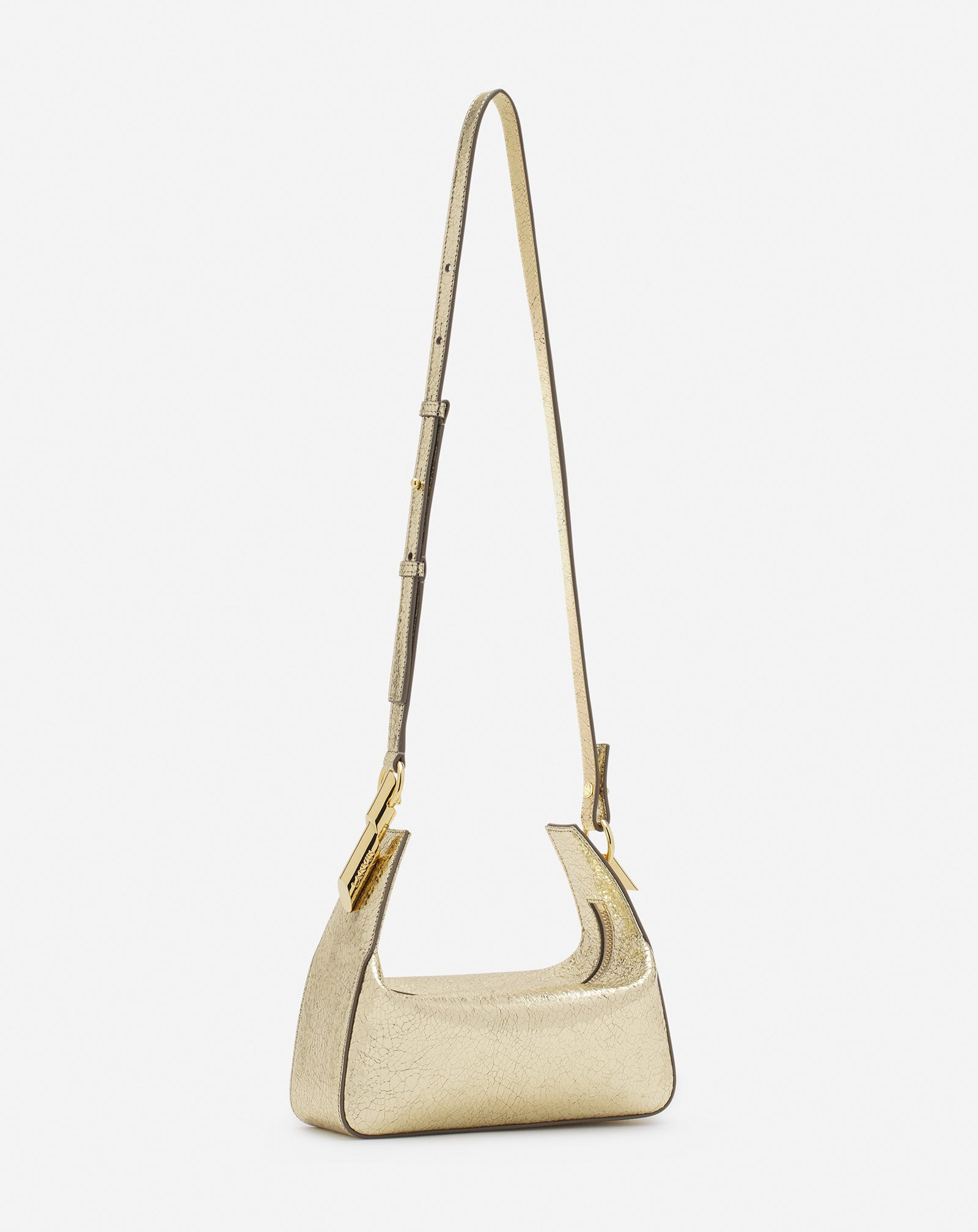 HAUTE SÉQUENCE CLUTCH BAG IN CRACKLED METALLIC LEATHER - 3