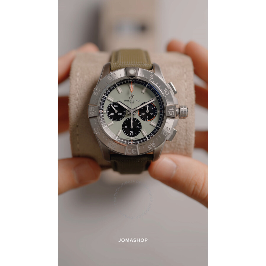 Breitling Avenger Chronograph Automatic Green Dial Men's Watch AB0147101L1X1 - 4