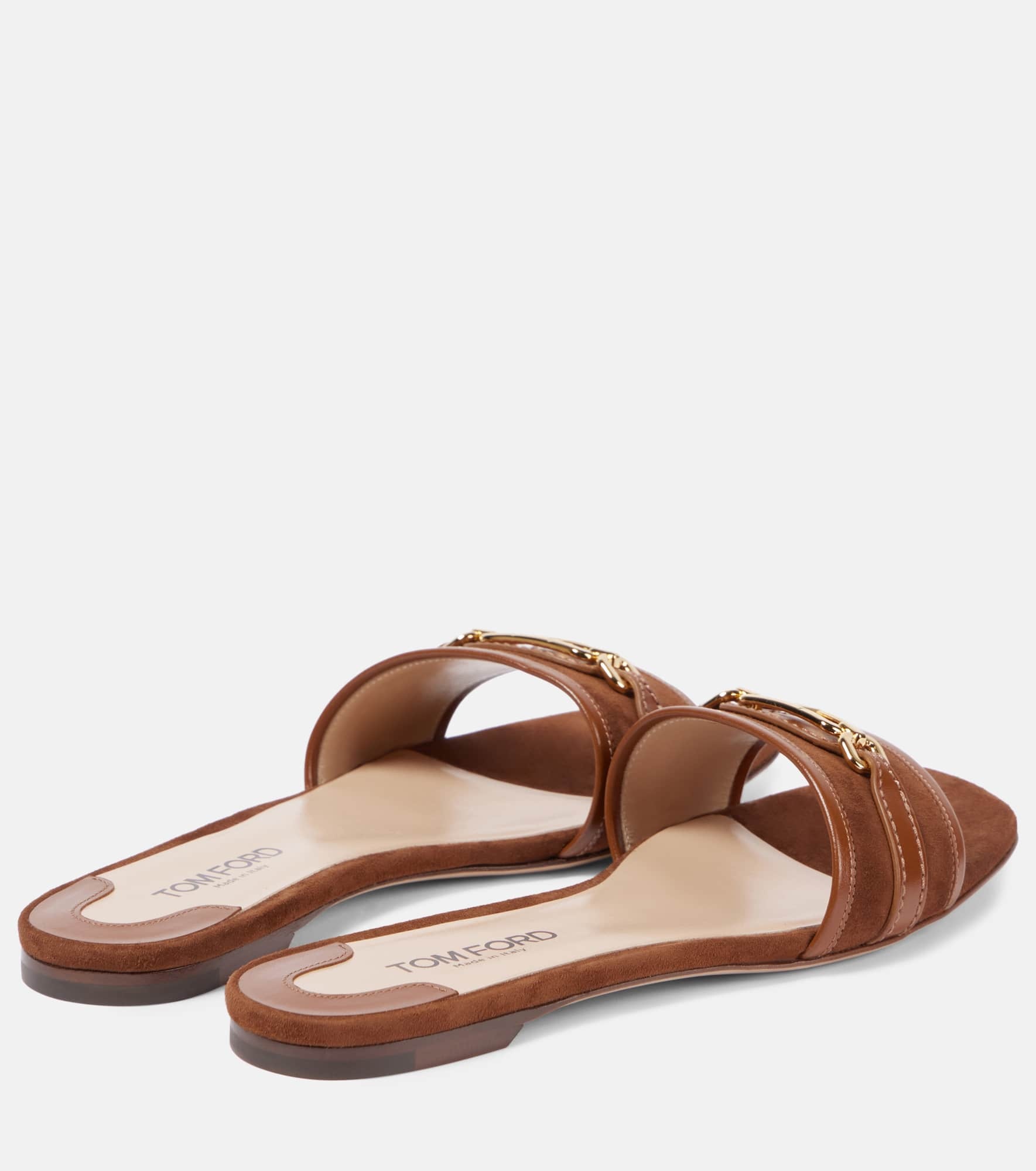 Whitney Stadium T leather slides - 2