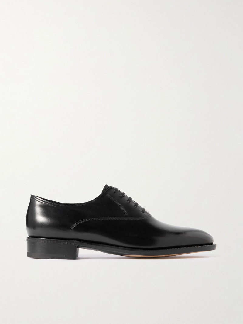 Luke Glossed-Leather Oxford Shoes Black 1