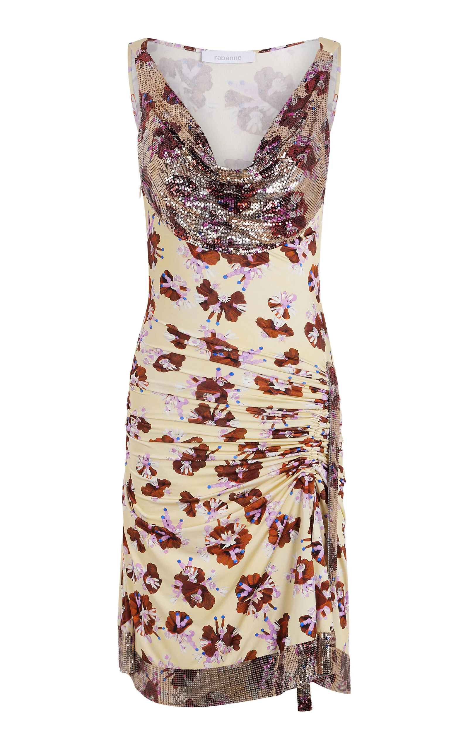 Embellished Floral Mesh Mini Dress floral - 1