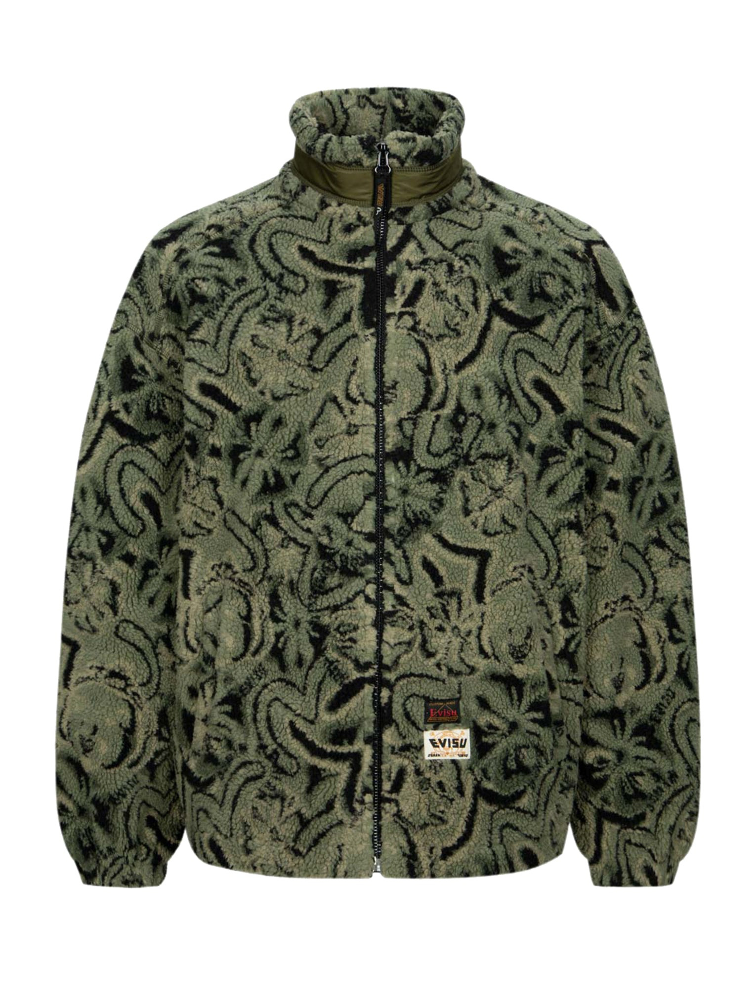 ALLOVER SEAGULL AND KAMON JACQUARD LOOSE FIT SHERPA JACKET - 14