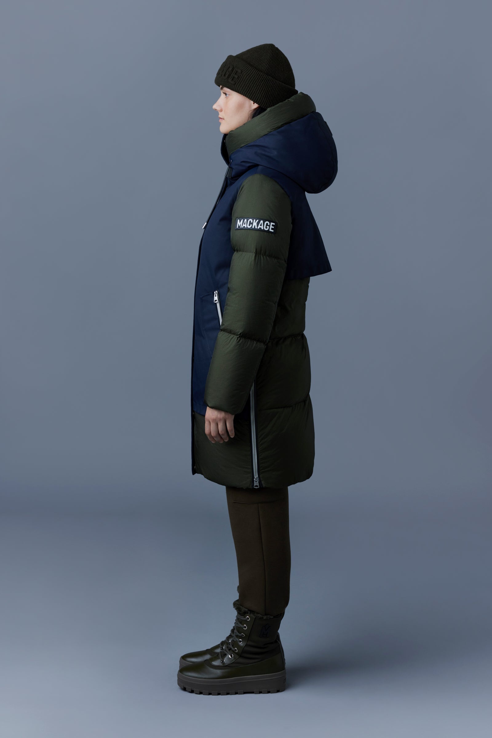 INARI mixed media down puffer - 3