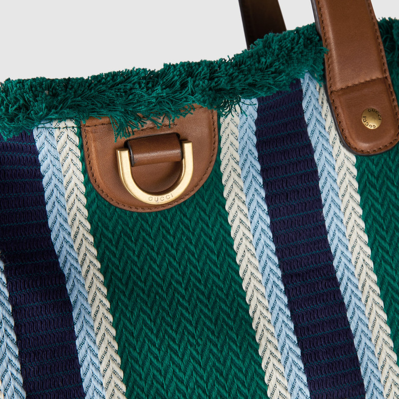 Large embroidered canvas tote bag 7