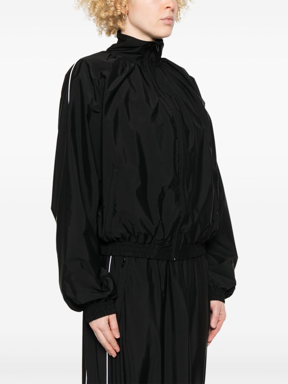 gathered-neck jacket - 3