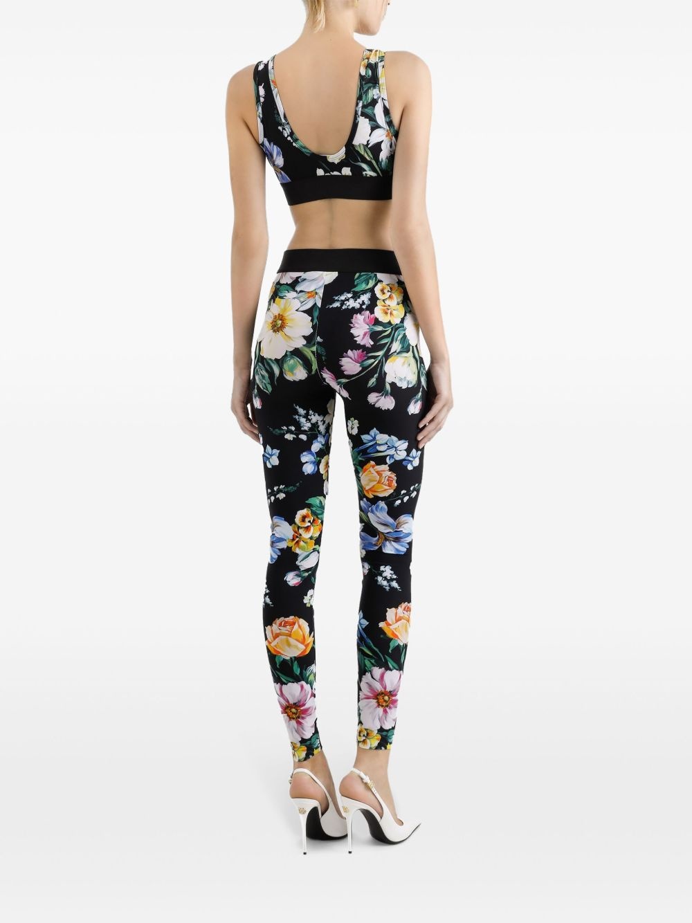 floral-print leggings - 3