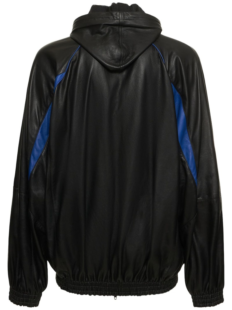 Leather track jacket - 5